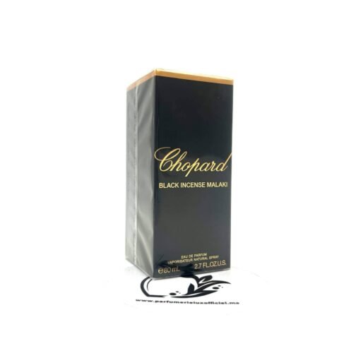 Découvrez CHOPARD BLACK INCENSE MALAKI, parfum oud encens aux notes de résines, encens, cuir, bois fumés et épices, signature intense, sombre et sophistiquée. Disponible au meilleur prix au Maroc avec livraison rapide.